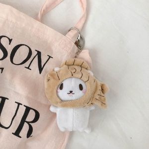 XUECHUANGYING Bag Door Keyring Girls Women Kids Cute Key Chains Cat Snapper Keyrings Cat Plush Keychain Bag Pendant
