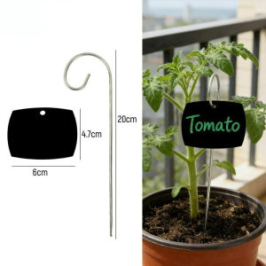 10 PCS Black Acrylic Plant LabelDurable Reusable Materialfor Potted Plants and Nursery Seedlings