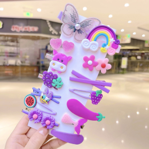 Hair Clips Barrettes Headband Set Cute Cartoon Animal Fruit Non Slip Colorful Daily Wear Gift