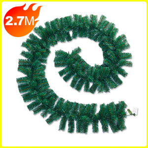 Christmas Wreath Green Dark Green Christmas Vine Ring Christmas Door Hanging Rattan DIY 2025 New Year Party Decoration