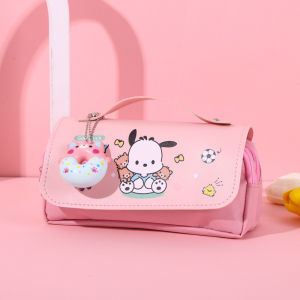 Cross-Border Kuromi Handheld Stress Relief Pencil Case Kai Tiao Cat Stress Relief Stationery Student Multifunctional Double-Layer Large Capacity Bag