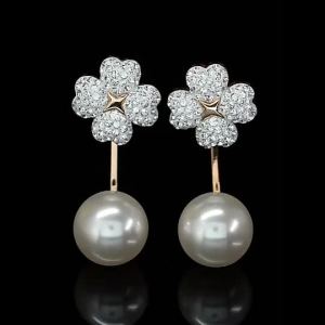 100% Original Swarovski Mesh Silver Earrings Gemstone Earrings Drop Earrings Gift Crystal Earrings Jewelry Earrings Birthday Gift Set Womens Earrings Retro Earrings Malaysian Earrings