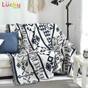 LuckyZone Nordic Knitted Sofa Blanket Sofa Towel Throws Lazy Sofa Dustproof Full Cover Dust Cover Cushion Slipcover Air Conditioning Blanket Tassel Blanket