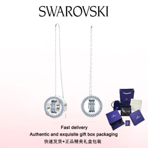 ♈Swarovski♈ Fashion Womens Jewelry New S925 Sterling Silver Long Style Blue Crystal Gemstone Dextera Teardrop Jewelry Ear Valentines Day Gift Birthday Gift Free Genuine Gift Box
