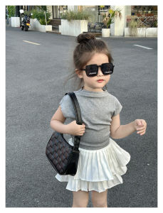 Setelan Anak Perempuan Import Model Rok Mini Remple Ruffle Turtleneck Karet Belakang Kekiinian