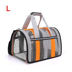 SWIFTTIDE Nylon Pet Carrier Bag Breathable Mesh Large Space Pet Outing Bag Pet Accessories Foldable Pet Backpack Outdoor Use
