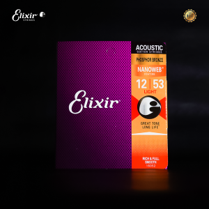 Senar Gitar Akustik Elixir Kualitas Premium / Senar Akustik Elixir Premium / Elixir Guitar Strings Nanoweb Phospor Bronze 10.11.12.13