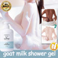 Sabun pemutih badan Sabun mandi Pemutih badan Sabun goat milk Sabun susu kambing 800ml Pemutih Singkirkan kulit kusam kering merinding Memutihkan melembabkan mencerahkan Nicotinamide Peremajaan Kulit Deep Cleaning Milk Shower Gel Aroma Yang Kuat. 