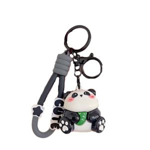 DRESSPLUS Cute Panda Keychain Cartoon Acrylic Car Key Ring Lovely Bag Hanging Panda Dolls Pendant Girls