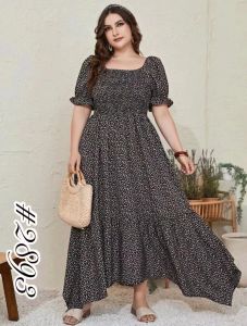 QUUENFASHION #2893 korean fashion casual maxi formal plus size dress (fit to xl)