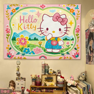 Hello Cartoon student dormitory decoration tapestry bedroom headboard background cloth tapestry