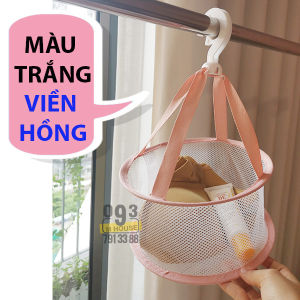 Túi Lưới Phơi Quần Áo Móc Treo Giỏ Phơi Gối Túi Vải Đựng ĐồTúi Treo