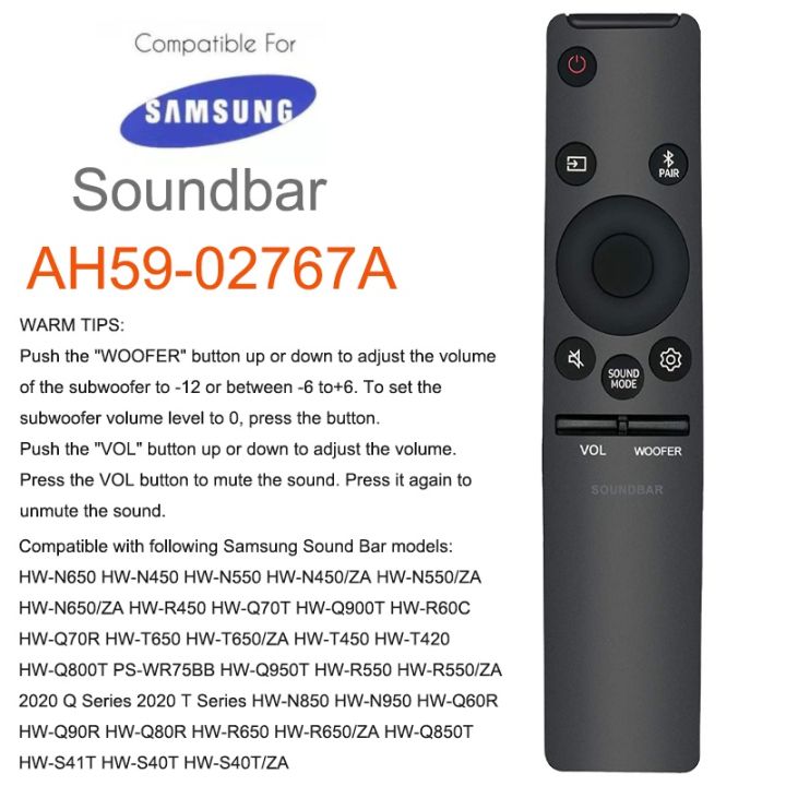 New AH59-02767A Replace Remote Control fit for Samsung Soundbar