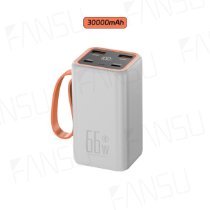 【Ready Stock】30000mAh Power Bank Portable 66W Mini Power Bank Fast Charging Bidirectional Output LED Digital Display 充电宝