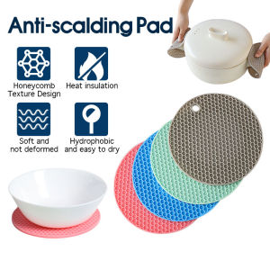 Silicone Heat Resistant Table Mat Round Insulation Pad Multifunctional Anti-Slip Pot Rack Table Mat Pot Rack Table Mat Kitchen Accessories