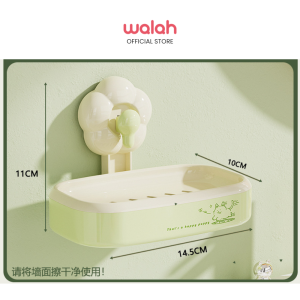 Cute Flowers Wall Hanging Suction Soap Box for Hand Wash Bathroom Toilet Soap Holder Soap Tray