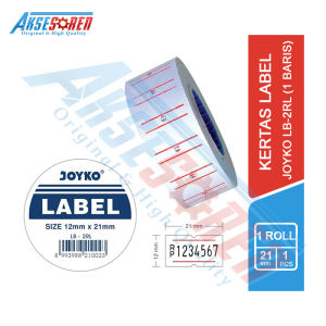 Kertas Label Harga Joyko 1 Baris [LB-2RL/1 Roll] / Isi Ulang Refill Price Stiker Barcode 1 Line