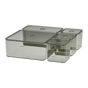 WEO IK0271 Kotak organiser dengan penutup set isi 5 psc plastik