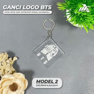 GANTUNGAN KUNCI AKRILIK LOGO BTS SEHARI JADI TANPA MINIMAL ORDER