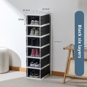 【Soft Lip Shop】Shoe Storage Shoe Organizer Shoe box Sneaker Storage Collapsible Storage bins Stackable Storage Container for Organizing
