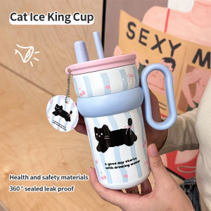 VIVOLILV ❄️50%OFF🔥860ml ถ้วยดูดความจุขนาดใหญ่ กระติกน้ำสแตนเลสร กระบอกน้ำเก็บอุณหภูมิ สเตนเลส316 แก้วเก็บความเย็น แก้วเก็บความเย็น ขวดน้ำสแตนเลส แก้วเก็บอุณหภูมิ