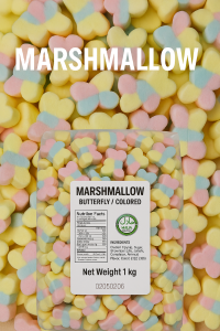 HALAL - Large White Marshmallow / Butterfly Marshmallow 1KG