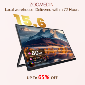 【Local Warehouse】ZOOMEDIN 15.6/18.5/21.5 1080P FHD Portable Monitor  USB-C HDMI Laptop Extender Monitor for Laptop SDR Travel Monitor with Speakers  for Laptop PS5/4 Xbox Switch Phone PC.