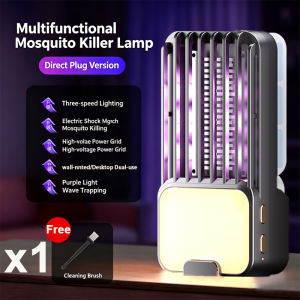 mosquitto killer lamp Portable Electric Mosquito Lamp Fly Trap Mosquito Repeller with Nightlight USB Electric Shock Mosquito Lamp Mosquito Insect Killler Quiet Non-toxic Pest light Silent Safe for baby indoor outdoor