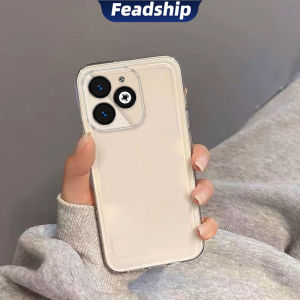 Feadship Case for infinix smart 8 tecno spark go 2024 hot 40i spark 20 20c 5g phone casing Softcase Silicone shockproof Clear Cover new design aesthetic CARTOON CAT with holder TKYYMZJ01
