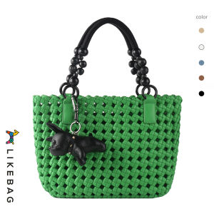 LIKEBAG fashion handbag hand woven tote bags large handbag ladies woven single pendant shoulder bag for women