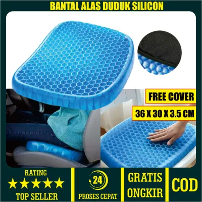 [LAGI PROMO] Bantal Gel Silikon Bantal Kesehatan Alas Bantalan Duduk Bangku Kursi Kantor Sofa Mobil Empuk Nyaman Adem Tebal Murah Bagus - Egg Sitter Bantal Alas Duduk Silicon Gel Empuk High Quality - Bantal Alas Duduk Silikon Gel Kesehatan
