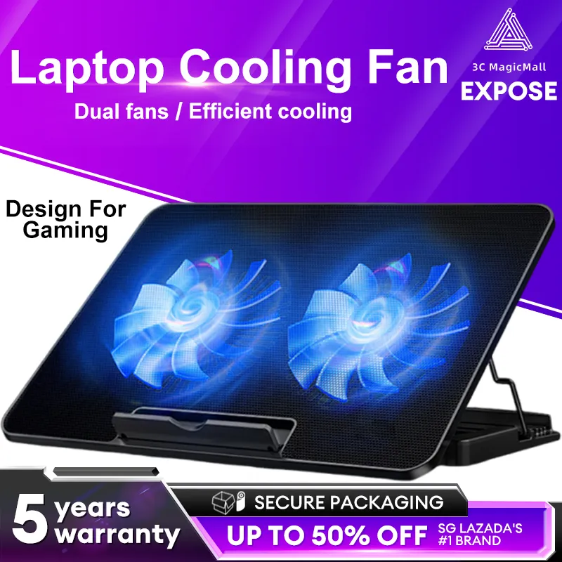 Laptop Cooler Stand USB Cooling Fan Dual Fans 5-speed adjustable Speed ​​Cooler Pad For Notebook