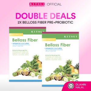 SHIP FROM MALAYSIA[Double Deals] 2x Belloss Pre+Probiotic -  Halal Detox Fiber Drink  Sembelit  Prebiotics Probiotics Drink