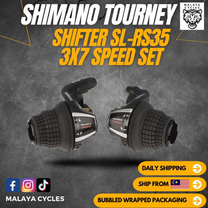 SHIMANO TOURNEY SHIFTER SL-RS35 3x7 SPEED SET Lazada