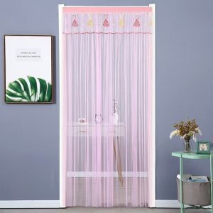 OUREAL 100x200cm Rèm cửa Sợi Chống côn trùng Rèm Cửa Thông Gió  Đóng tự động Rèm thêu ren Dành cho phòng khách