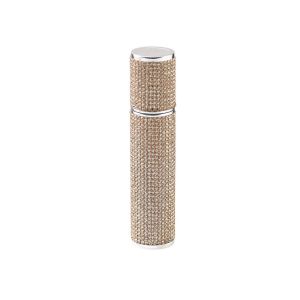 VERMILL 10ml Perfume Bottle Leak-proof Refillable Cosmetic Container Fashion Full Rhinestone Ultra-fine Mist Fragrance Container for Woman