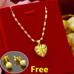 Pure 24K Saudi Gold Pawnable Necklace Men's Gold Domineering Real