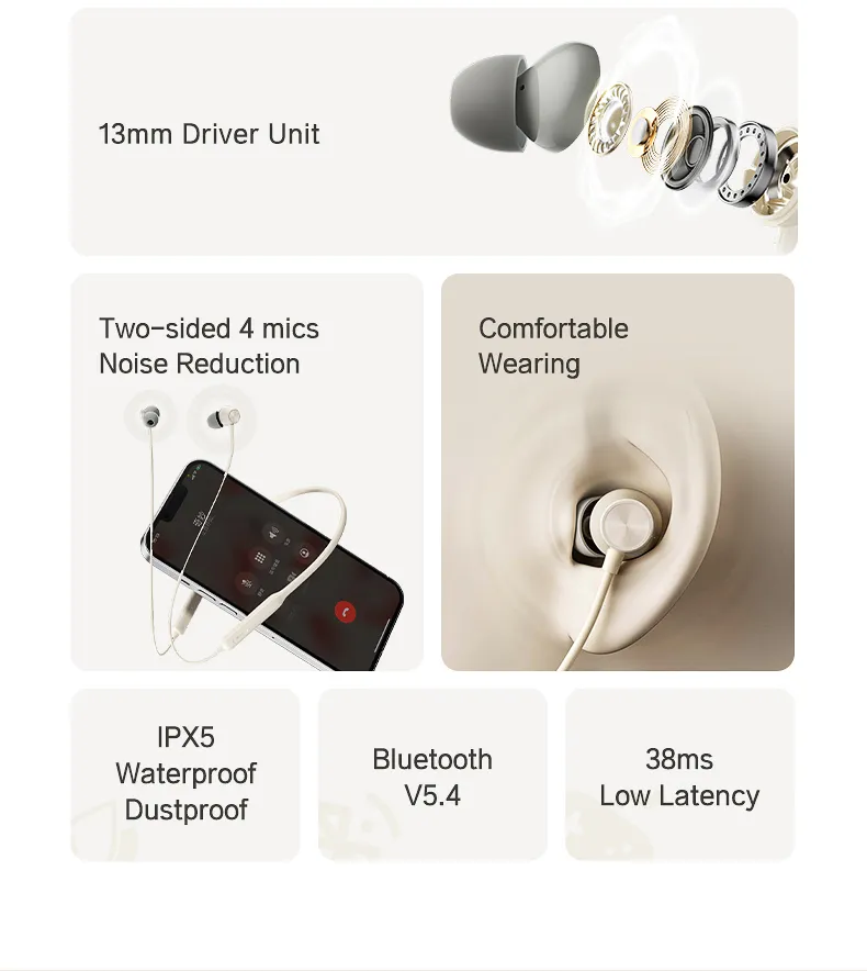 iKF Alive Magnetic Neckband Earphone ANC Active Noise Reduction