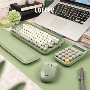 Lofree keyboard set 5 pieces Bluetooth Wireless Mechanical Keyboard Gift Set for IPA D Ma c and Windows System Mid-Summer Keyboard Set (Accompany) mice mat Hand examination Calculator