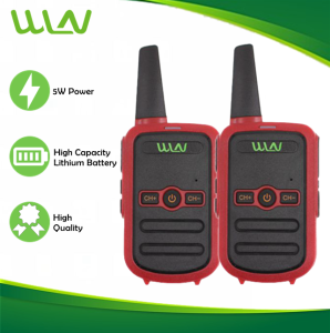 Wln KD-C51 5W UHF 400-470MHz 16 Channel Walkie Talkie Two Way Radio-SET OF 2