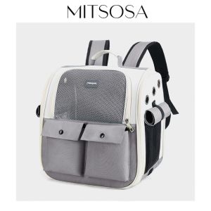 MITSOSA Space Capsule Pet Carrier Backpack Breathable & Portable for Cats/Small Dogs | Travel Cage