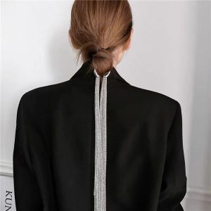 YOYO CHARMING ตกแต่งหางม้า วินเทจ หญิง ที่คาดผม หญิง ปาร์ตี้ เครื่องประดับแฟชั่น เชือกผมหลายชั้น ที่คาดผม เครื่องประดับผมโซ่พู่