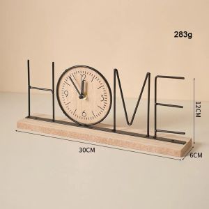 Jam Meja Aesthetic Clock Retro Vintage Ins Style Bedside Table Clock Birthday Gift