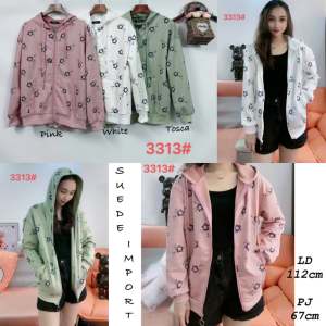 CJ FASHION - JAKET SUEDE MOTIF IMPORT / JAKET WANITA IMPORT