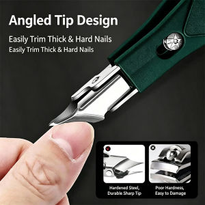 Slanted Pointed Nail Clippers Anti-Splash Thick Nail Clipper Toenail Pliers Nail Scissors Toenail Pliers Nail Care Tools