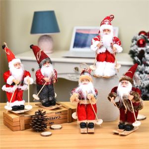UTOPUS Merry Christmas Home Decoration Festival Party Standing and Sitting Santa Claus Doll Christmas Tree Accessories Desktop Xmas Ornament