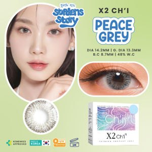 X2 CHI Vol I Peace (Grey) Softlens Warna Bulanan
