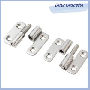 Ditur Stainless Steel Thicken Detachable Hinge Removable High Quality Concealed Cabinet Round Hinge For Aluminum Doors Bathroom Door