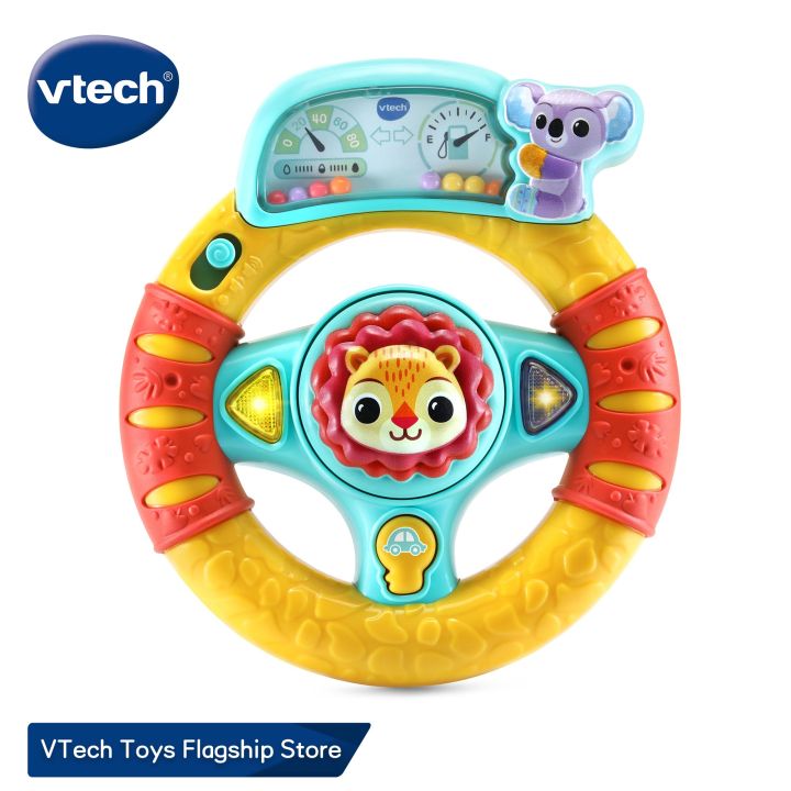 VTech Stroller Toys Grip & Go Steering Wheel for Baby Infant Toddler Baby Boys Girls 6 months 9 months 1 years 2 years On the Go Toys