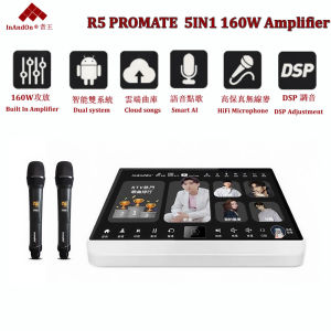 InAndon R5PROMATE 5IN1 with Amplifier1TB HDD 20K Songs preloaded 15.6 IPS Touch Screen Karaoke PlayerYoutubeDual systemCloud downloadMutli-LanguageRecord ScoreSmart AI